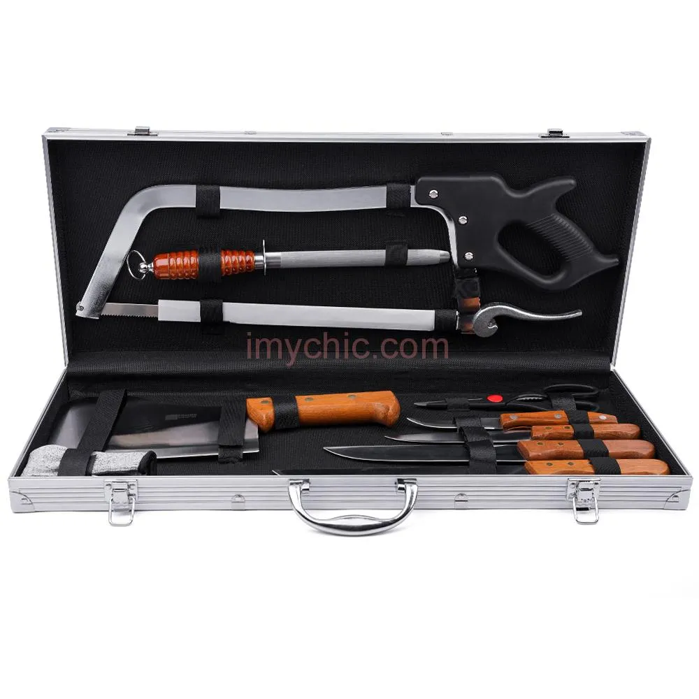 Mallette À Couteaux De Boucher Acier Inoxydable 09Pcs Fischer LB